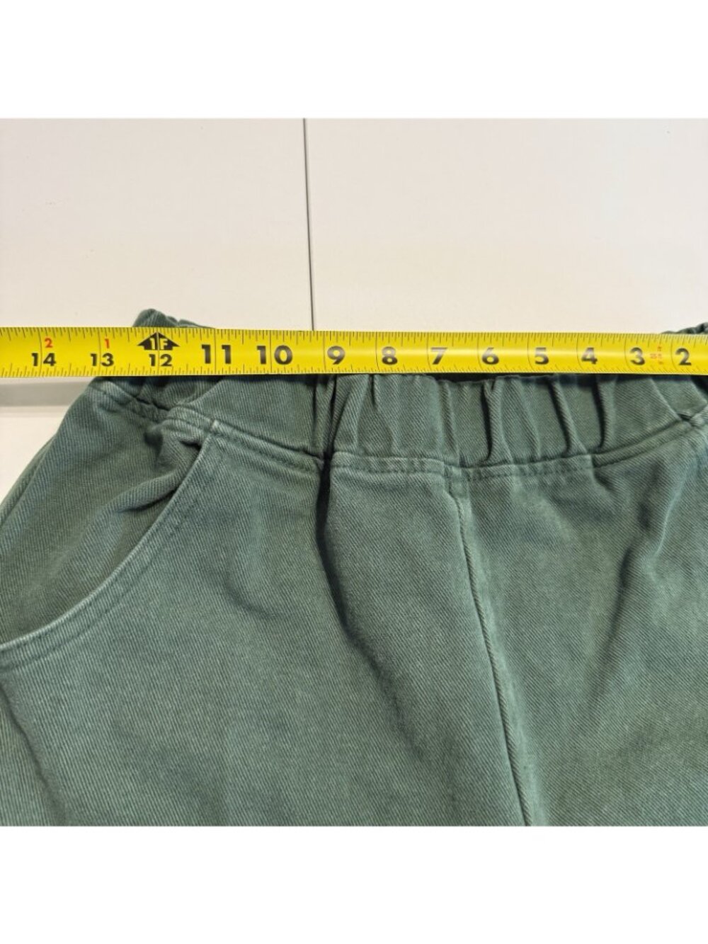 LE BON SHOPPE Arc Pants Pine Green Barrel Leg 100% Cotton Canvas Small - Picture 6 of 9